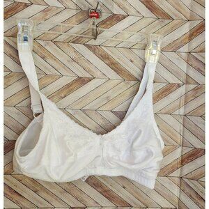White Trulife Lace Accent Softcup Pocketed Mastectomy Bra size 36C 210 Barbara
